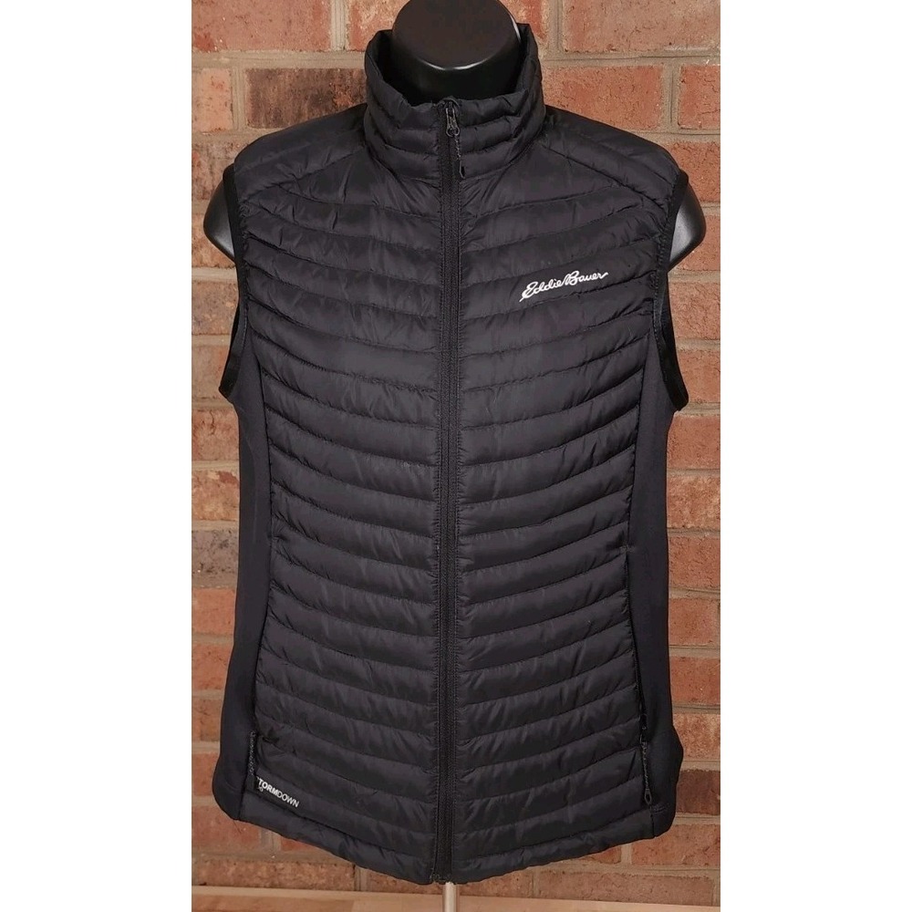 Eddie Bauer First Ascent Stormdown 800 Womens Size Small Down Vest Jacket Black